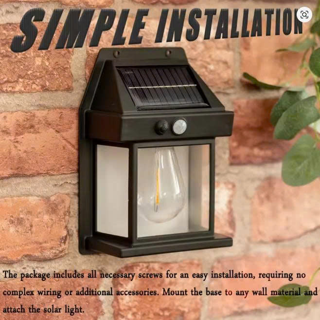 Waterproof outdoor solar wall light, motion sensor light