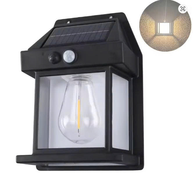 Waterproof outdoor solar wall light, motion sensor light