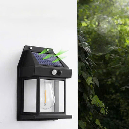 Waterproof outdoor solar wall light, motion sensor light
