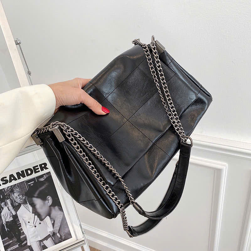 Large capacity work bag, new spring summer women's chain handbag, high-end and fashionable single shoulder underarm bag (Form T1)