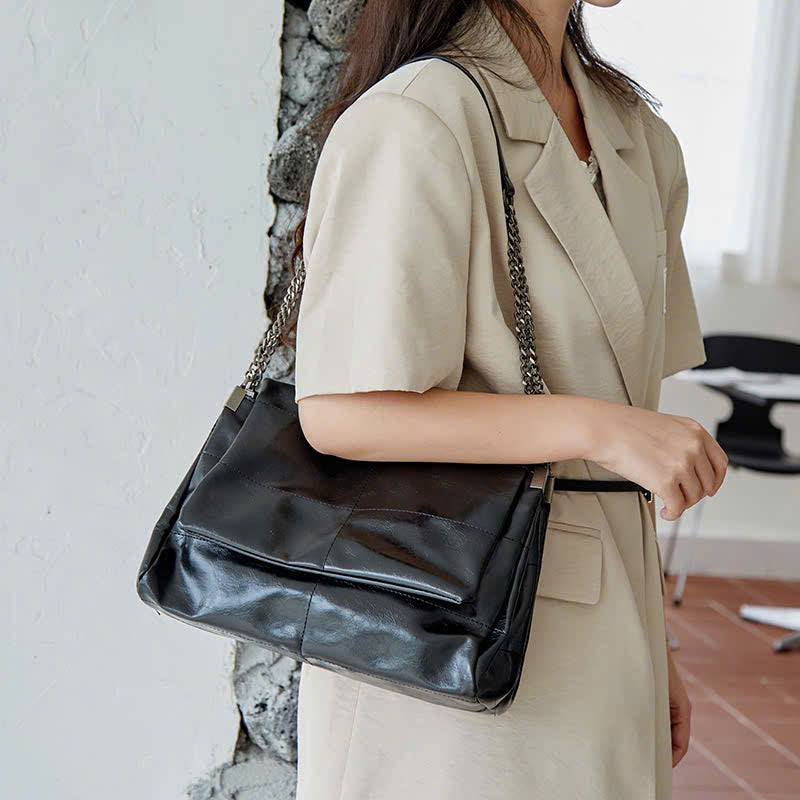 Large capacity work bag, new spring summer women's chain handbag, high-end and fashionable single shoulder underarm bag (Form T1)