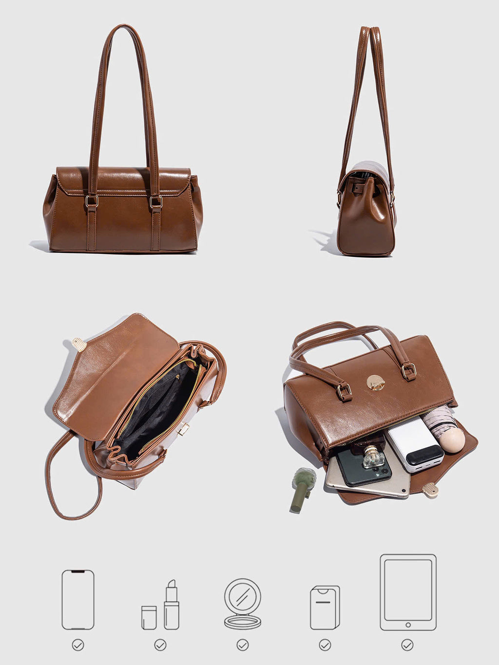 Classic style shoulder bag, high-end underarm bag, showing luxury class (Form T2)