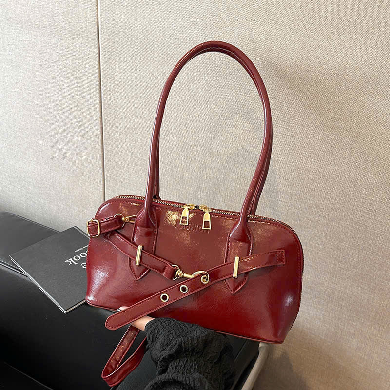 Women's handbag, large capacity bowling bag, autumn fanny pack, double-sided zipper (Form T3)