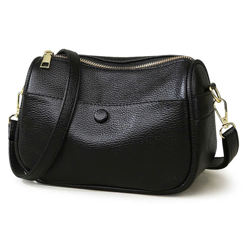 Luxury multi-layer high quality soft cowhide women's shoulder crossbody bag, casual genuine leather handbag for women (Form T6)