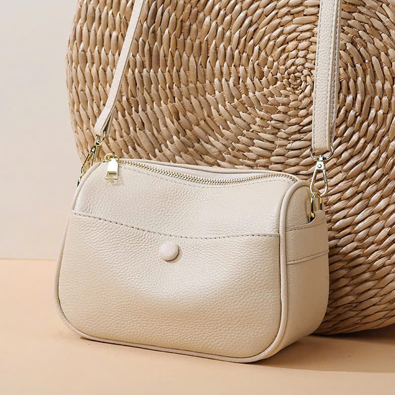 Luxury multi-layer high quality soft cowhide women's shoulder crossbody bag, casual genuine leather handbag for women (Form T6)